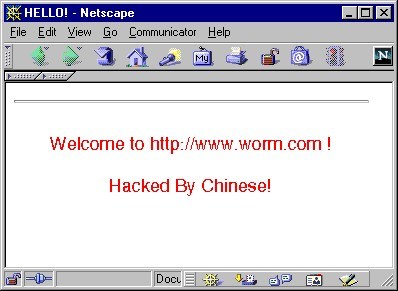TOP 10 Most Dangerous Computer Viruses In History 3 Code Red message