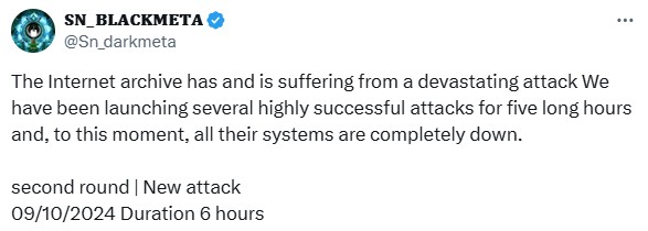 Archive.org Hacked, Exposing Over 31 Million Users 3 SN Blackmeta twitter