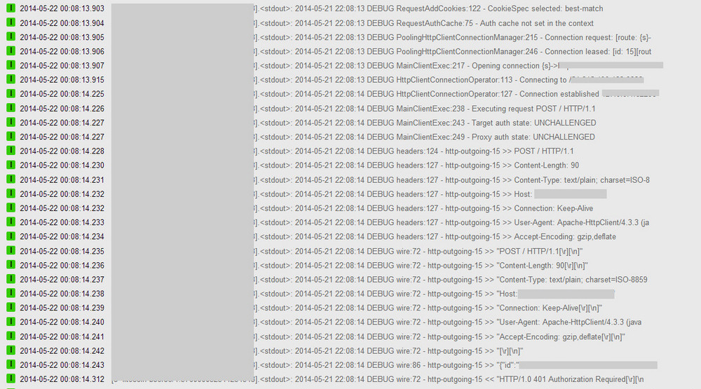Spam in logs Honeypot