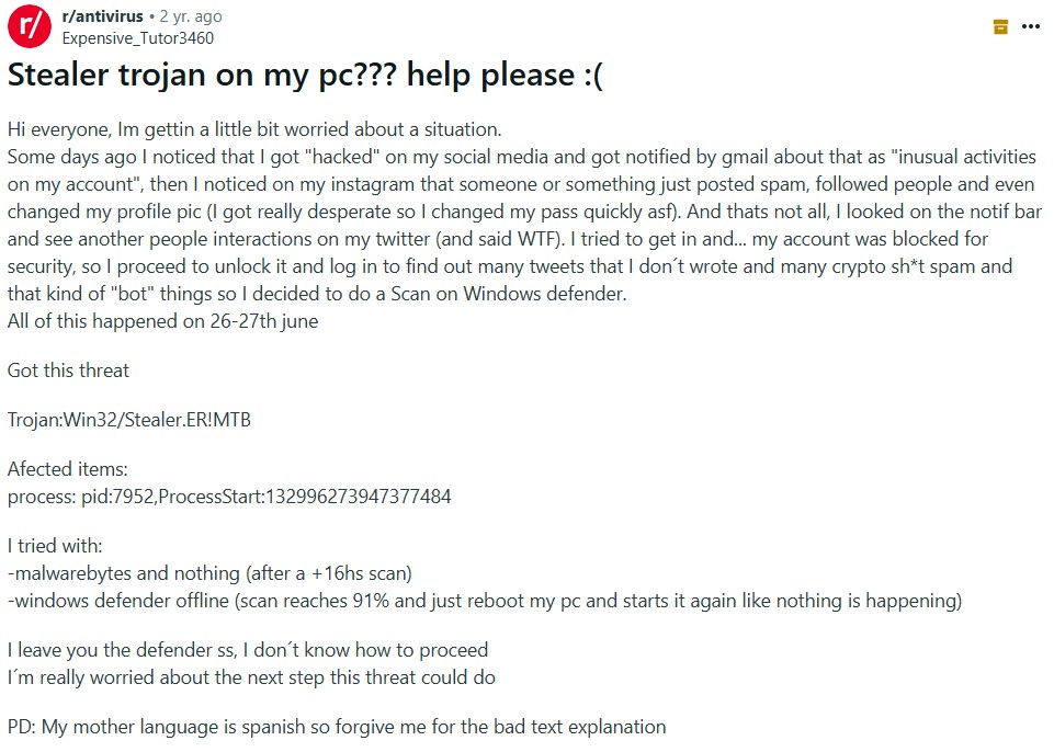 Trojan:Win32/Stealer!MTB Virus 3 Trojan:Win32/Stealer!MTB Reddit