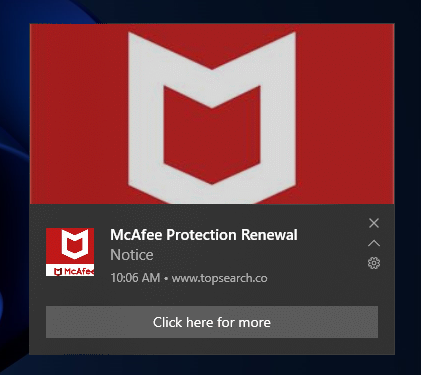 How to Stop Fake McAfee Pop-ups from Windows (For Real) 2 McAfee Fake Notice
