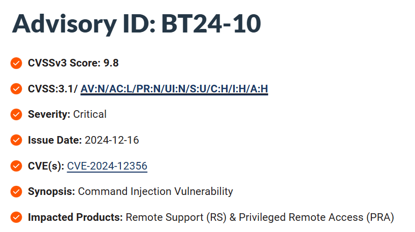 BeyondTrust Remote Access Vulnerability Exploited, Update Now 2 Beyondtrust advisory