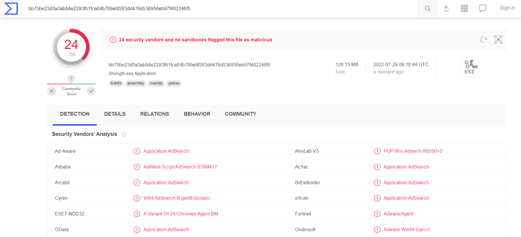 Strength Adware - What Is Strength App? 4 VirusTotal Strength App