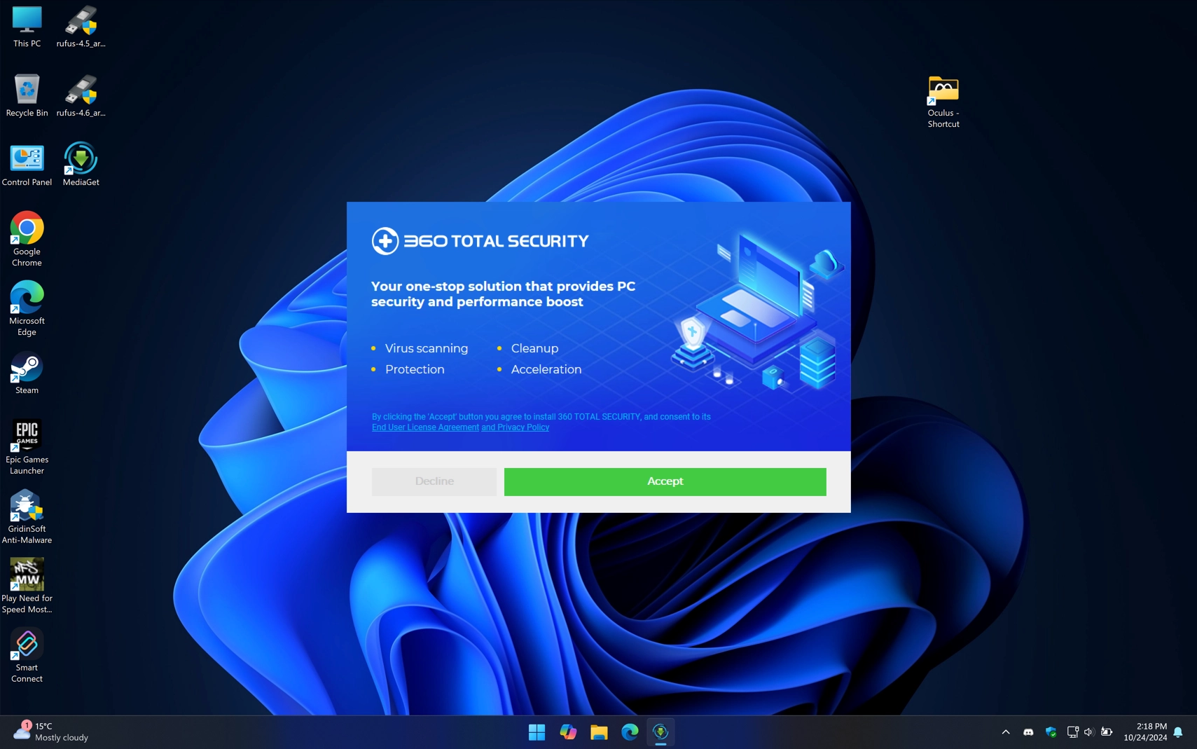 PUABundler:Win32/MediaGet 6 Additional software screenshot