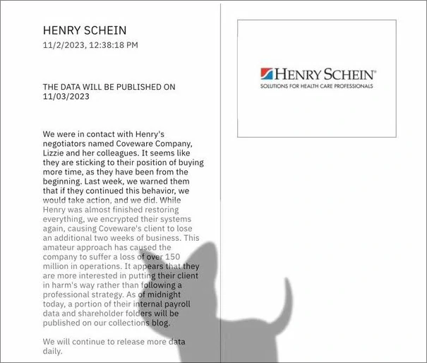 Henry Schein was hacked twice by BlackCat ransomware 3 BlackCat ransomware