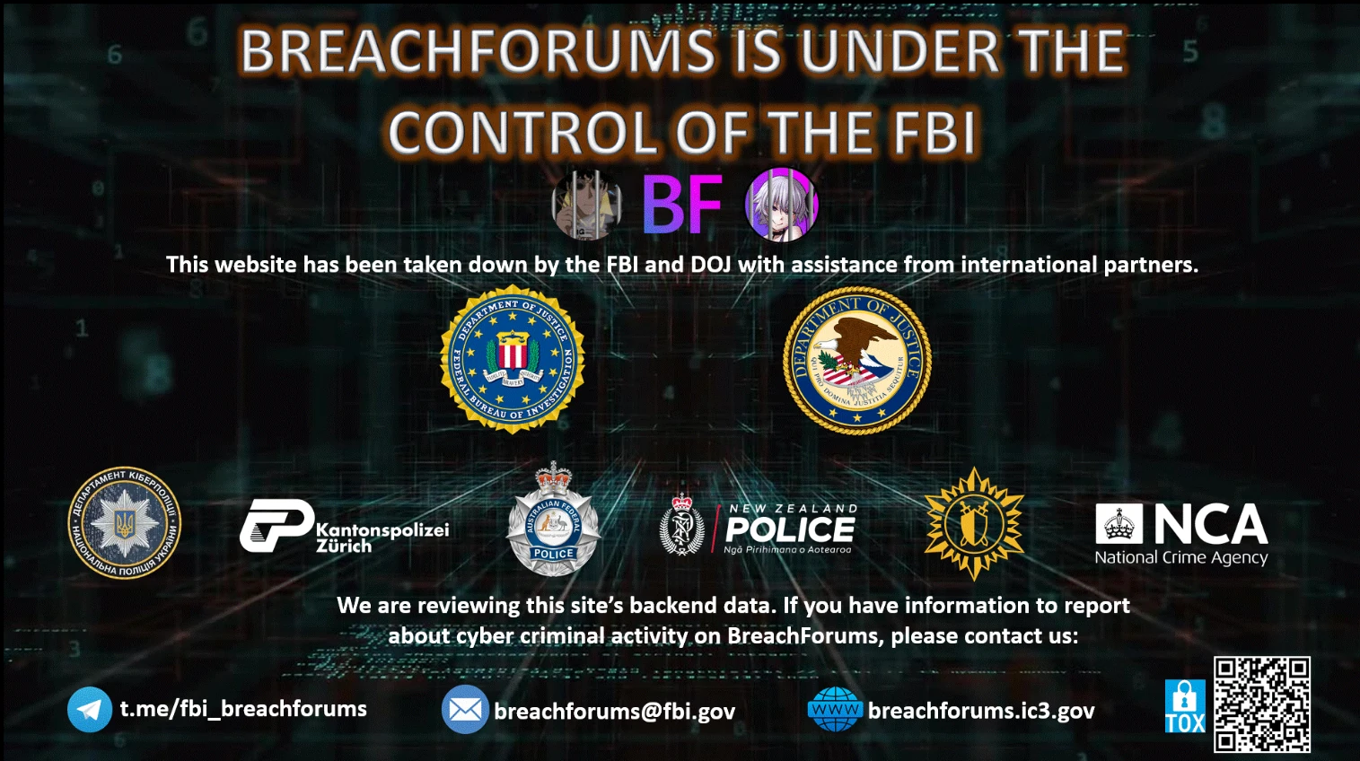 BreachForum FBI banner