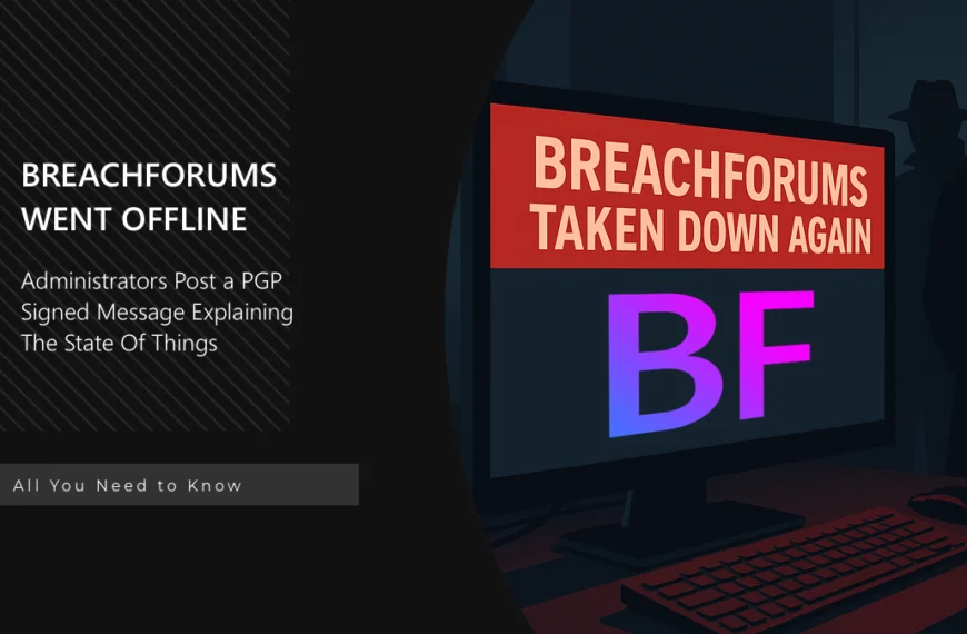 BreachForums is Down, Forum Admins Published a PGP-Signed Message