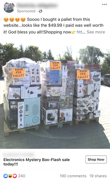 Facebook Fraud: Other Dangerous Facebook Scams 5 Facebook ad scam example