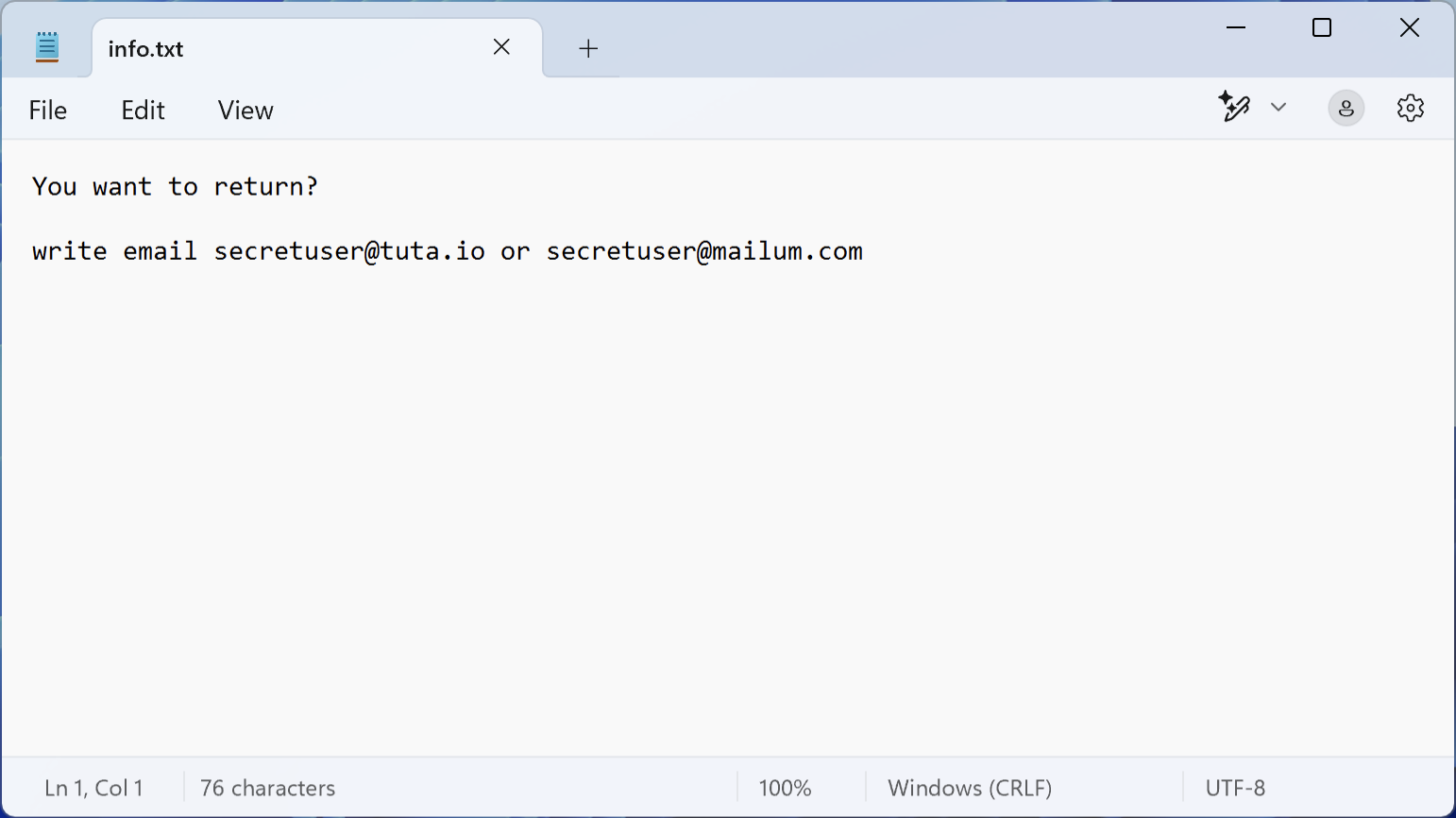 Fox Ransomware 3 Fox Ransomware ransom note screenshot