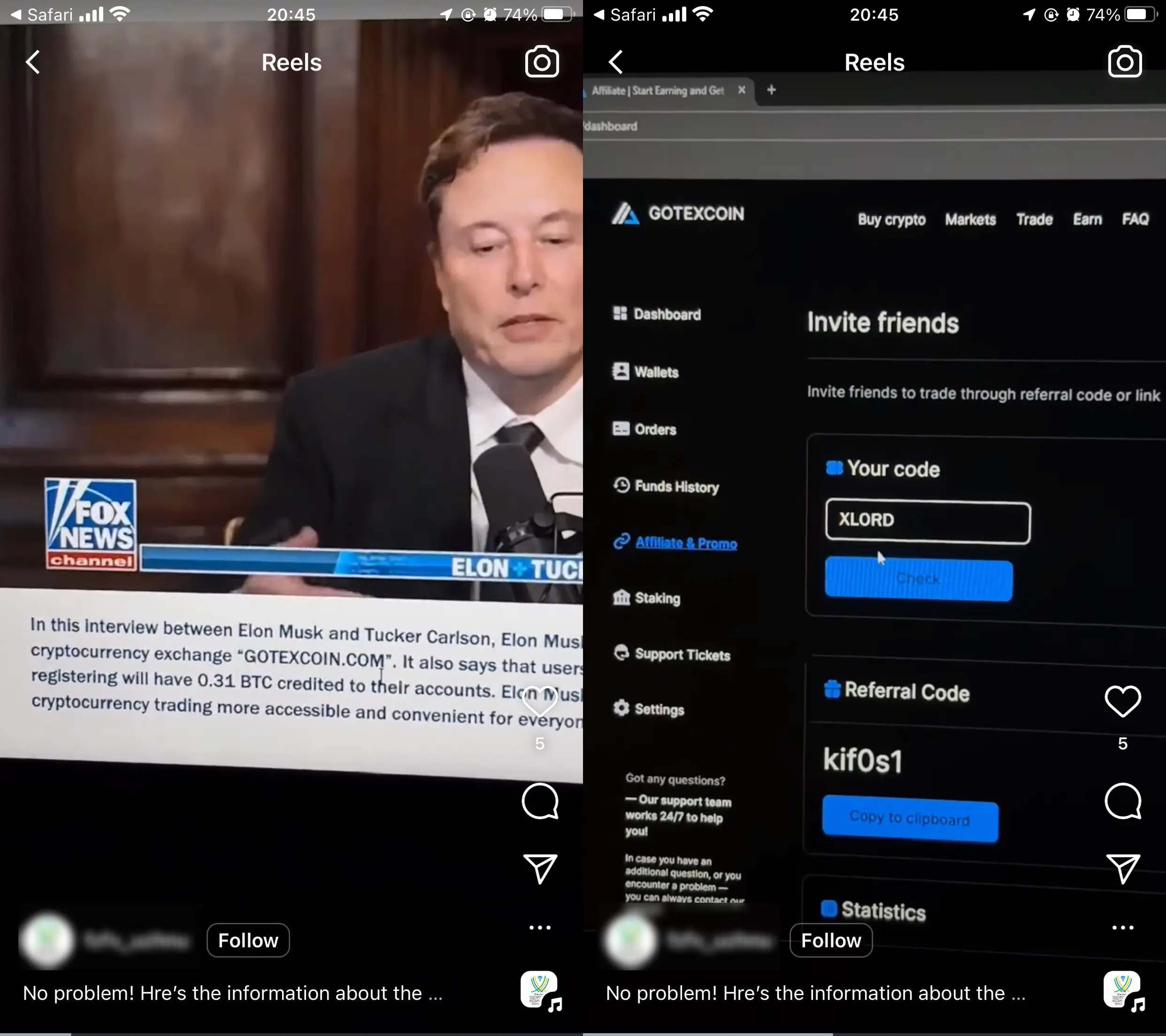 0.31 BTC XLord Promo Code 3 Gotexcoin 0,31 BTC XLord scam in social media