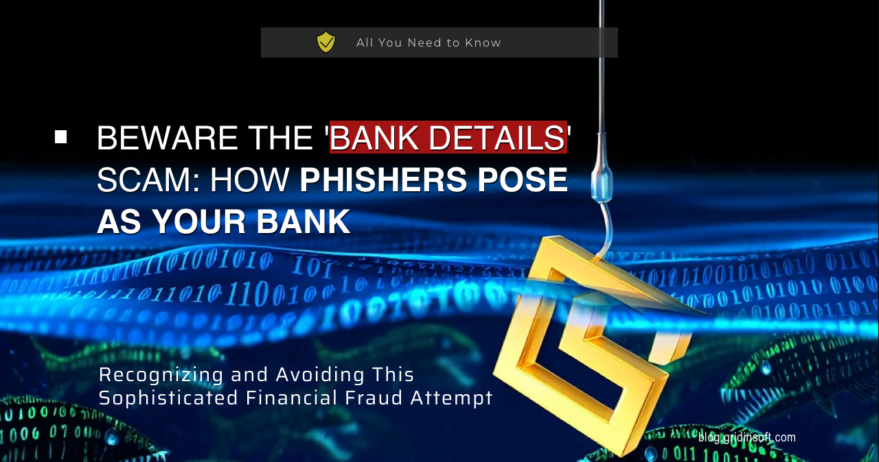 What is "Bank Details" email scam?