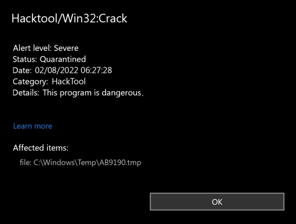 HackTool:Win32/Crack: Analysis and Security Risks 2 HackTool:Win32/Crack Detection