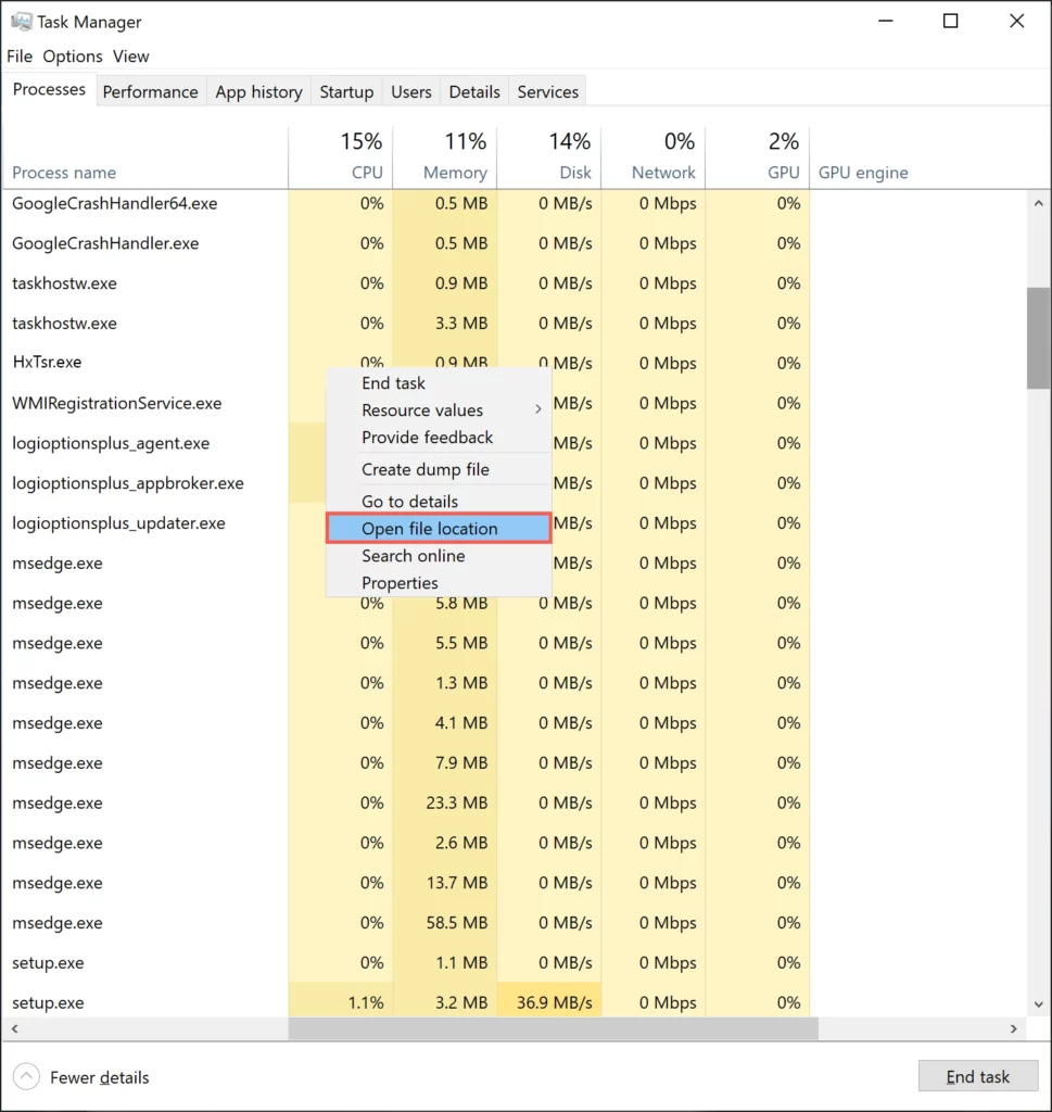 HxTsr.exe - What is the HxTsr Process? 3 Task Manager