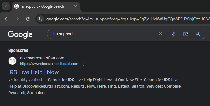 Tax Season Scams On The Rise, Beware! 3 IRS ad scam example