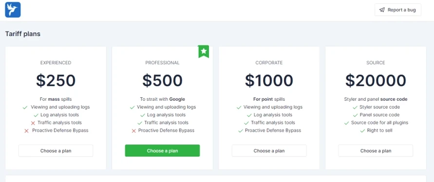 Lumma malware subscription plans