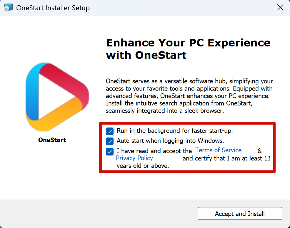 OneStart Browser 3 OneStart browser installation