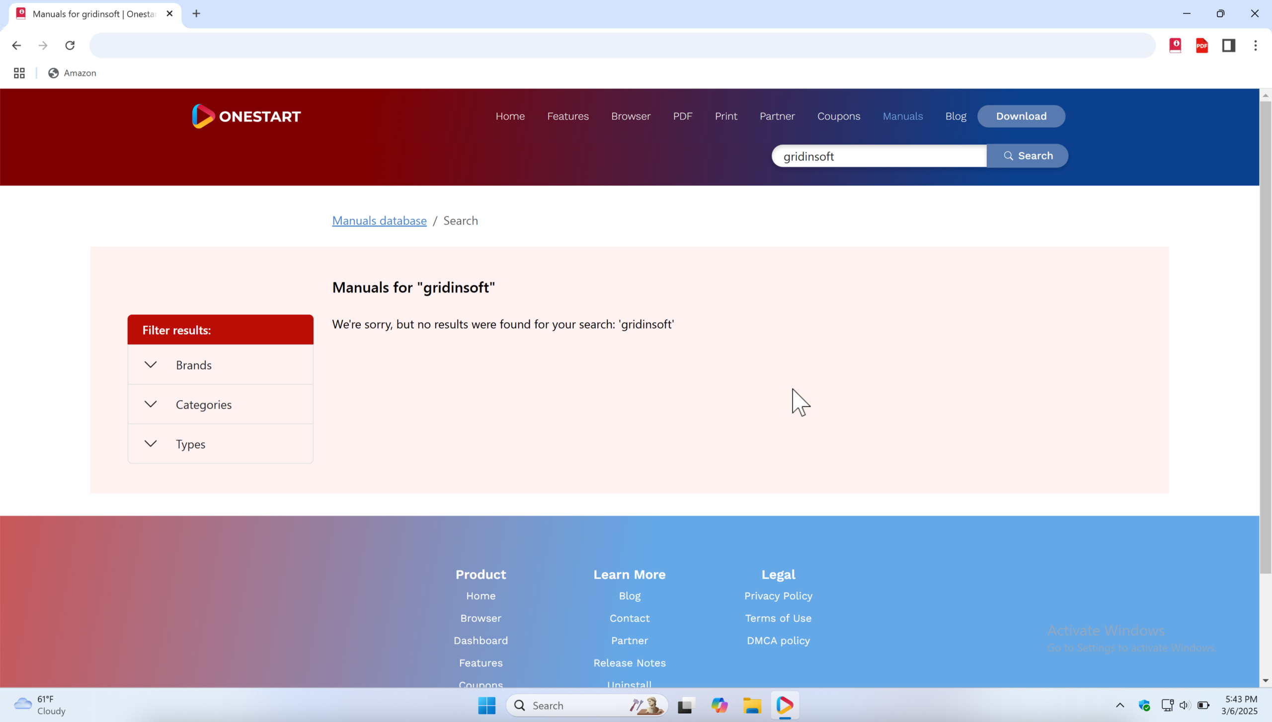 OneStart Browser 4 OneStart search result screenshot