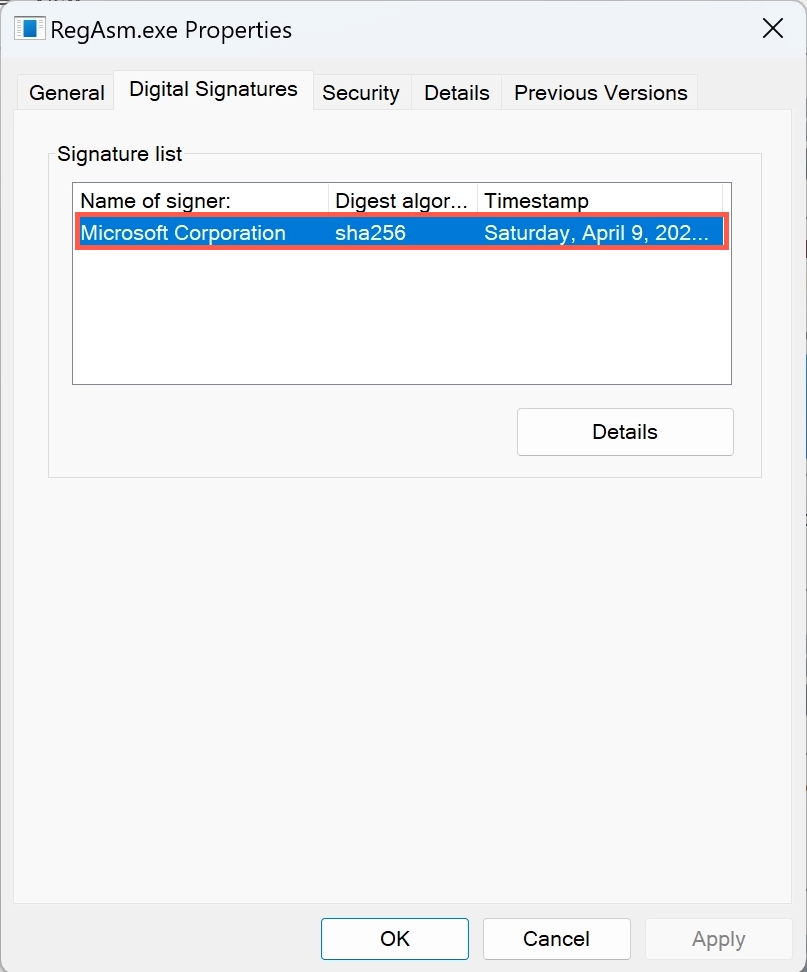 RegAsm.exe 3 RegAsm.exe Signature