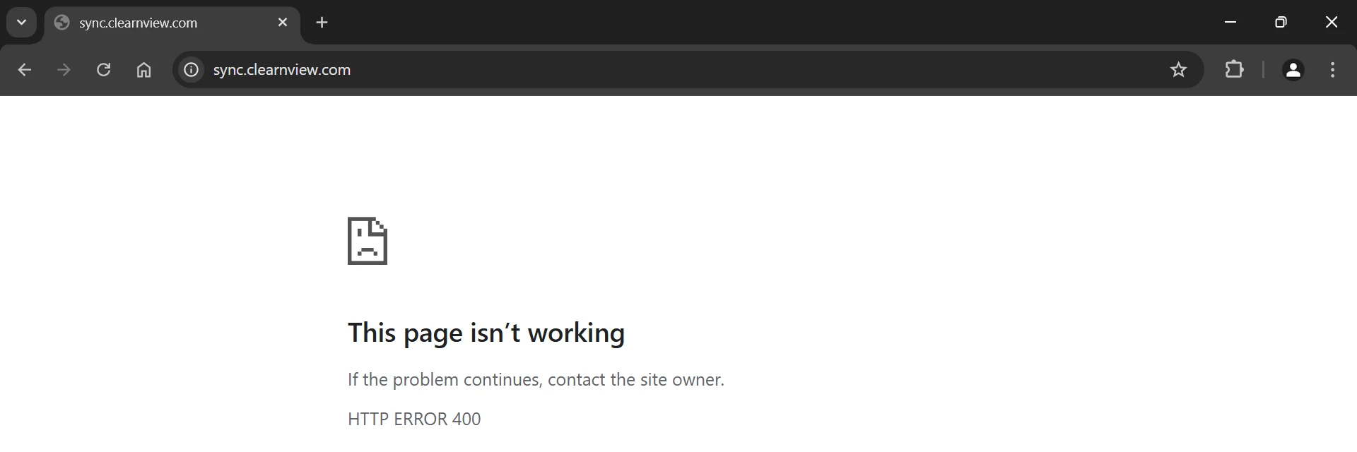 Sync.clearnview.com Browser Virus Removal Guide 3 404 error sync.clearnview.com
