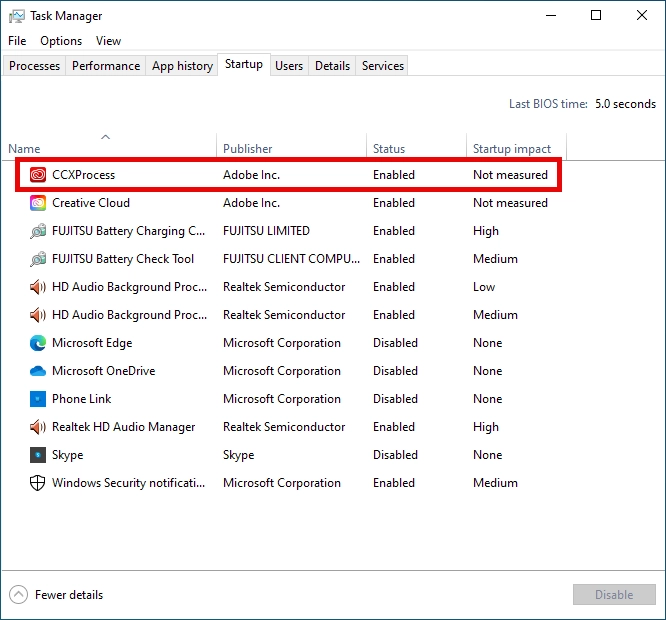 CCXProcess.exe: What It Is, Why It's Running, and How to Stop It 2 CCXProcess.exe screenshot