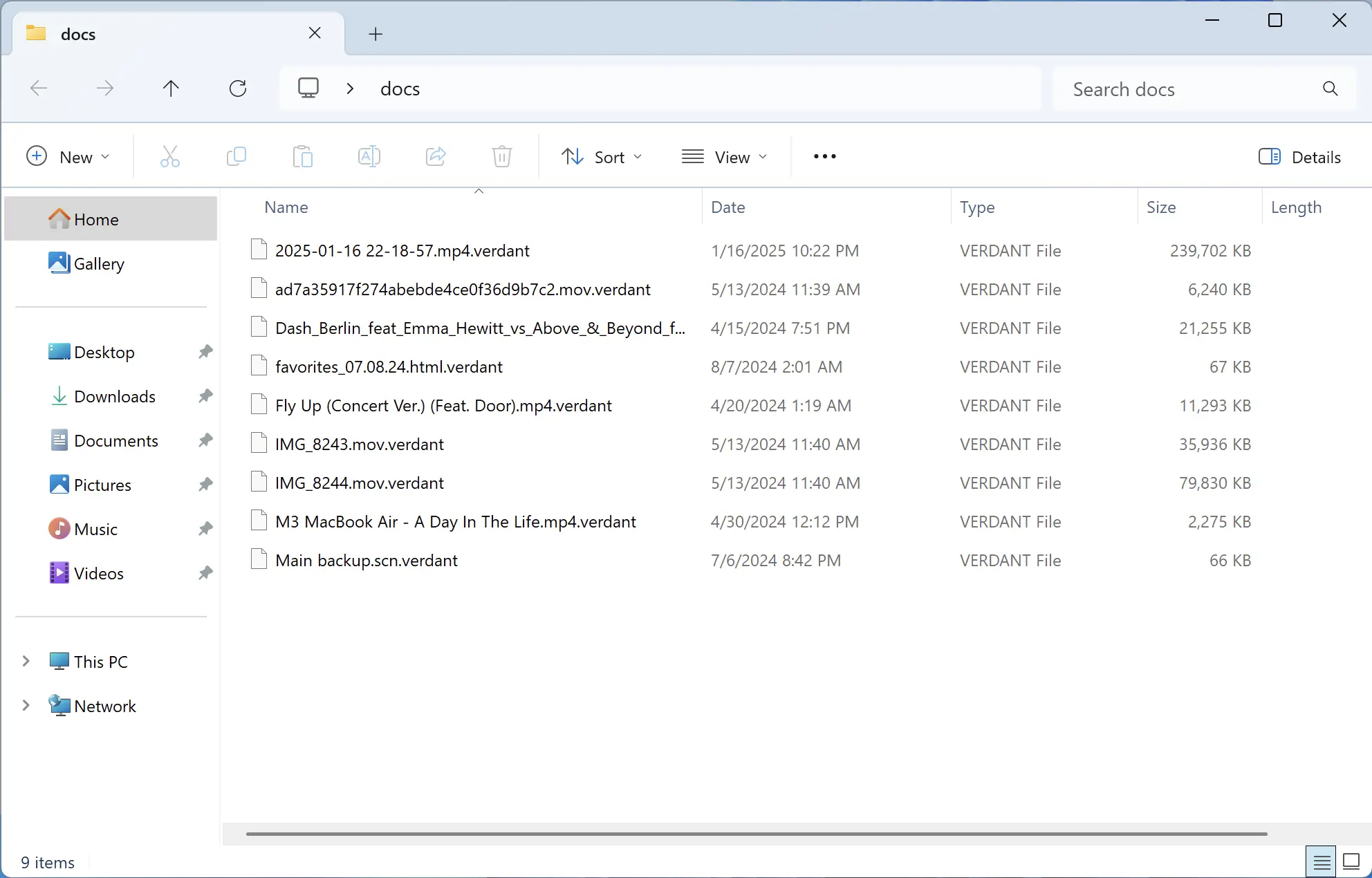 VerdaCrypt ransomware locked files