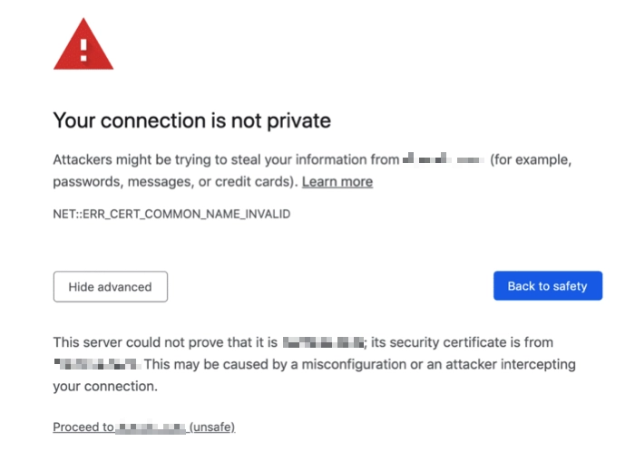 "Your Connection is Not Private" Error: When Your Browser Gets Trust Issues 2 Chrome browser showing Your Connection is Not Private error screen with red warning icon
